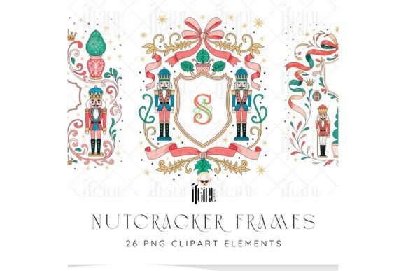 26 Christmas Nutcracker Frames: Festive Illustrations