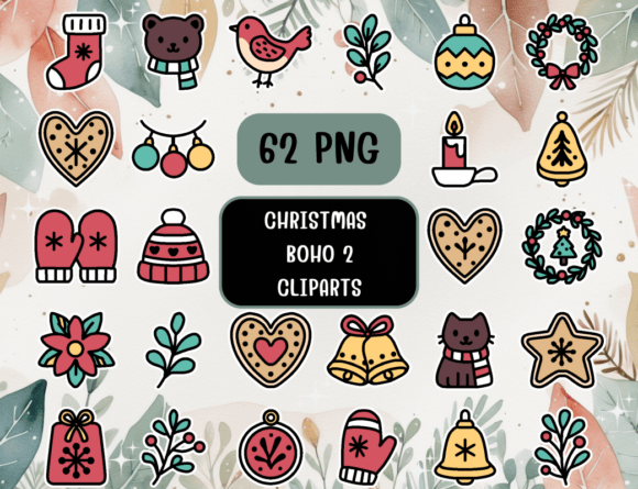 Christmas BoHo 2 Clipart: Elevating Illustrations