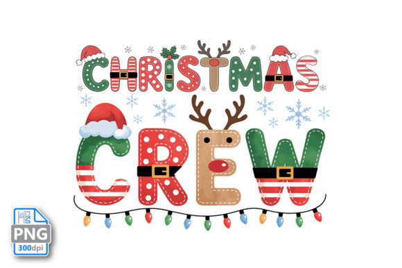 Christmas Crew PNG: Holiday Illustrations