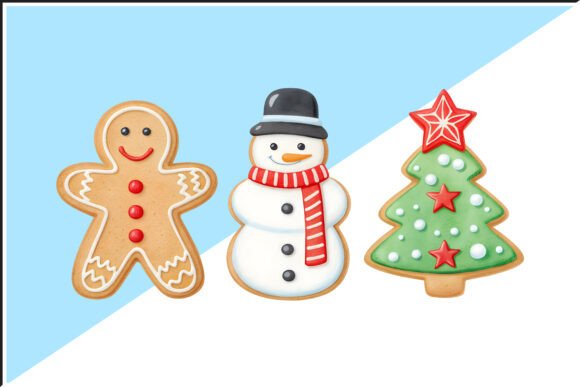 Christmas Tree Cookies PNG: Festive Illustrations