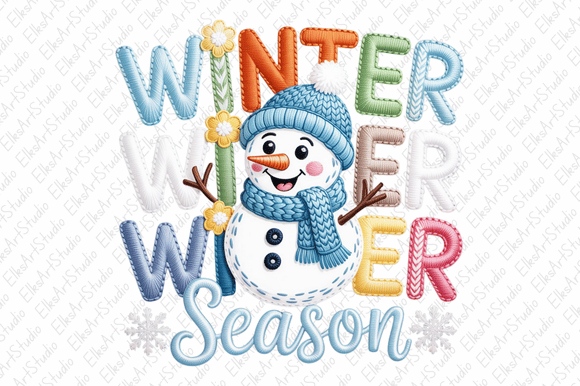 Faux Yarn Winter Season Christmas Png Illustrations