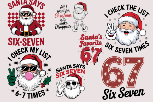 Funny 6 7 Christmas Meme Svg: Holiday Illustrations