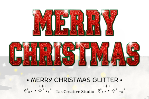 Review: Merry Christmas Png - Glitter Christmas Illustrations