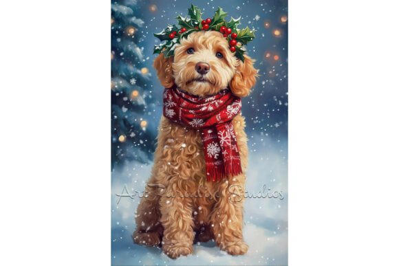 Reviewing Christmas Goldendoodle Winter Dog Art for Embroidery
