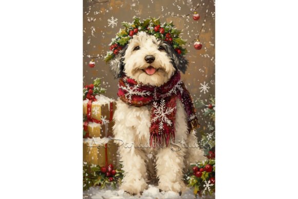 Reviewing Christmas Old English Sheepdog Wall Art