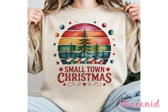 Small Town Christmas PNG Clipart & Illustrations