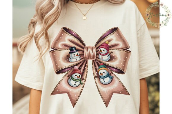Snowman Christmas Bow PNG: Festive Illustrations