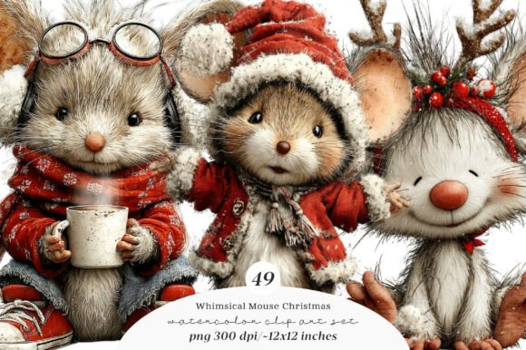 Whimsical Mouse Christmas Clipart: A Crafter’s Review
